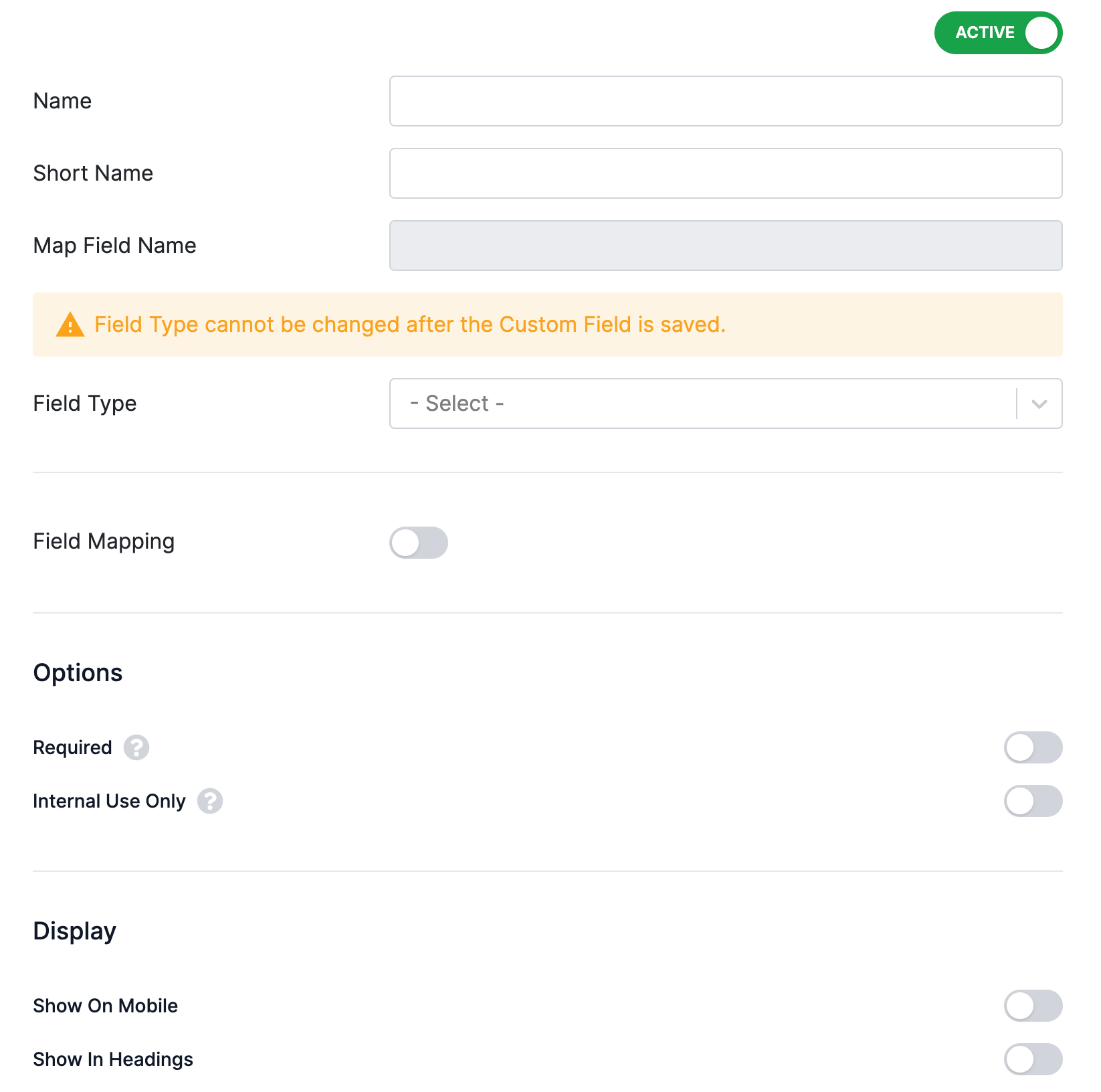Custom Fields Example Introduction to Custom Fields