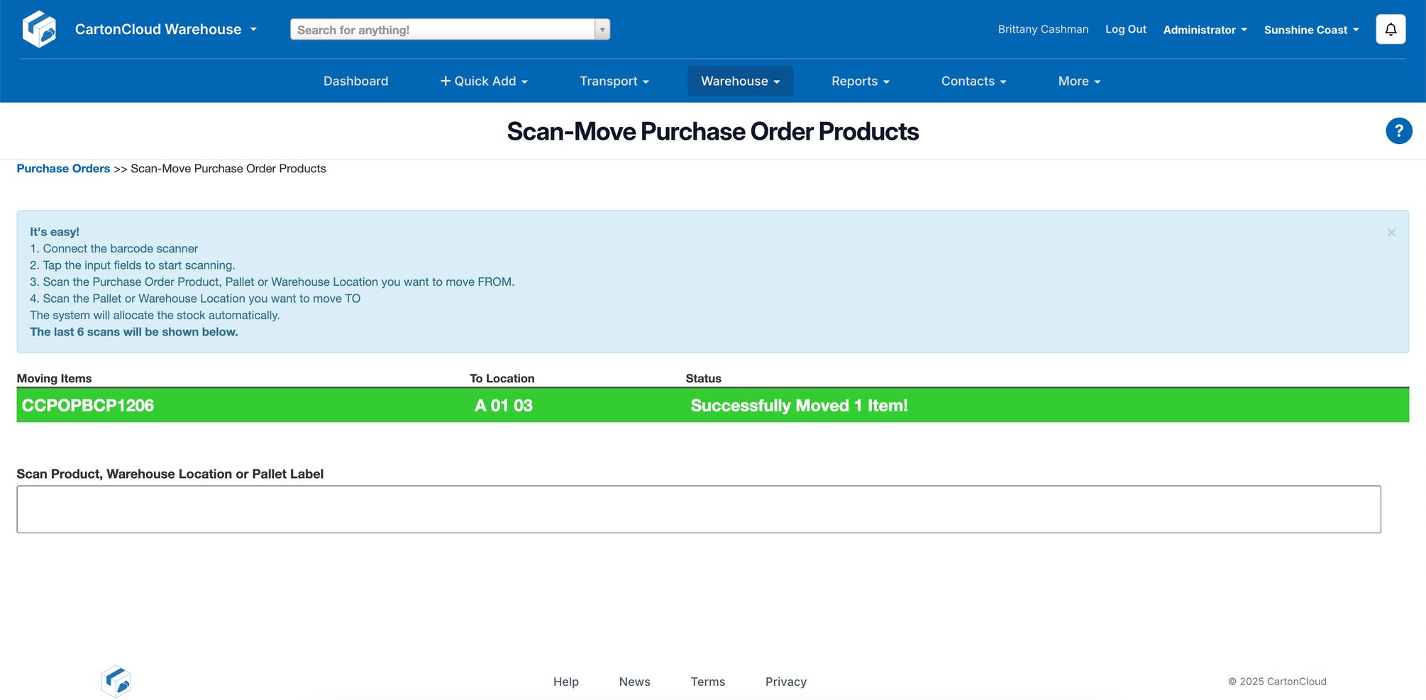 Scan Move Check Scan Allocate / Move