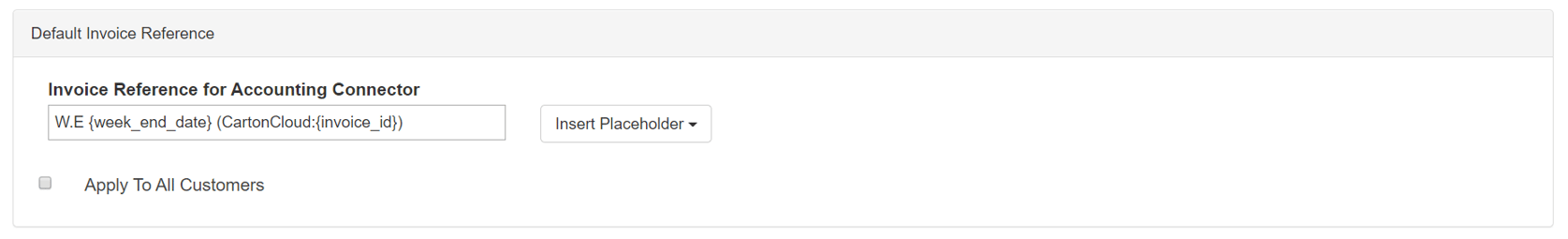 Invoice References for Accounting Connector